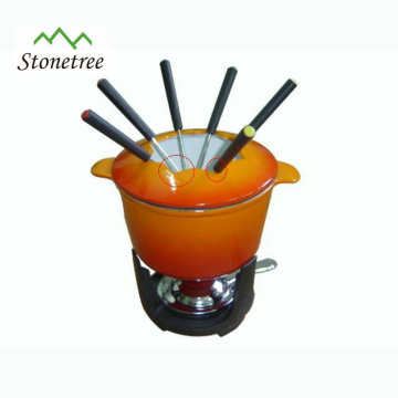 Günstiger Preis Mini Chocolate Cheese Emaille Fondue Set